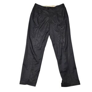 JB Britches Winston Trousers Mens 38R‎ Black Worsted Wool Pleated Cuffed Italy